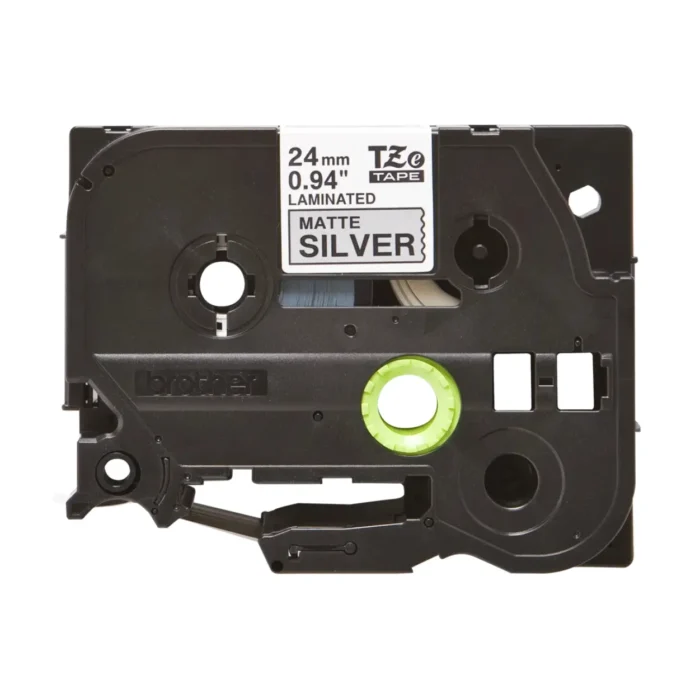 BROTHER เทปพิมพ์อักษรสีดำ พื้นเงิน ขนาด 24 มม. TZE-M951
