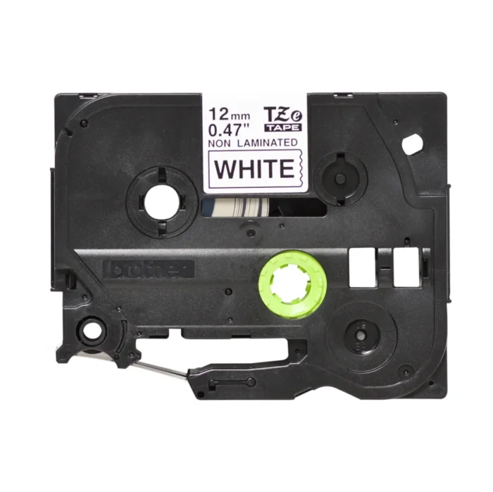 BROTHER เทปพิมพ์อักษรสีดำ พื้นขาว ขนาด 12 มม. TZE-N231 (ชนิดยืดหยุ่นสูง)