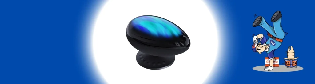 โคมไฟโปรเจคเตอร์ (Projector Lamp) จากร้านเควีซี คอมพิวเตอร์ เพิ่มความสว่าง สร้างบรรยากาศผ่อนคลาย พร้อมเสียง White Noise 4 แบบ เช่น เสียงคลื่นทะเล, นกร้อง, ลำธาร, น้ำหยด ช่วยให้นอนหลับสบาย