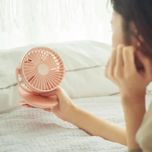 AISOLOVE F3 พัดลมหนีบโต๊ะ รุ่น Clip Fan สีชมพู ปรับองศาได้ ถอดล้างง่าย