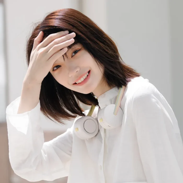 aisolove-f7-neck-fan-rainbow-2 AISOLOVE F7 พัดลมคล้องคอ รุ่น Neck Fan สีรุ้ง เย็นสบาย พกพาง่าย