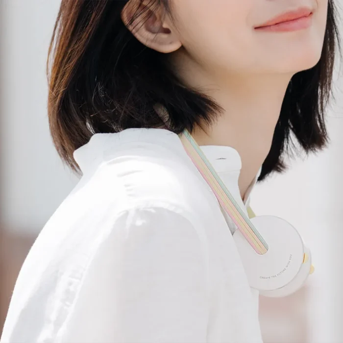 aisolove-f7-neck-fan-rainbow-3 AISOLOVE F7 พัดลมคล้องคอ รุ่น Neck Fan สีรุ้ง เย็นสบาย พกพาง่าย