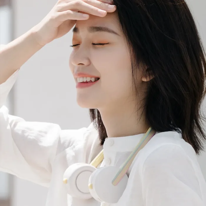 aisolove-f7-neck-fan-rainbow-4 AISOLOVE F7 พัดลมคล้องคอ รุ่น Neck Fan สีรุ้ง เย็นสบาย พกพาง่าย