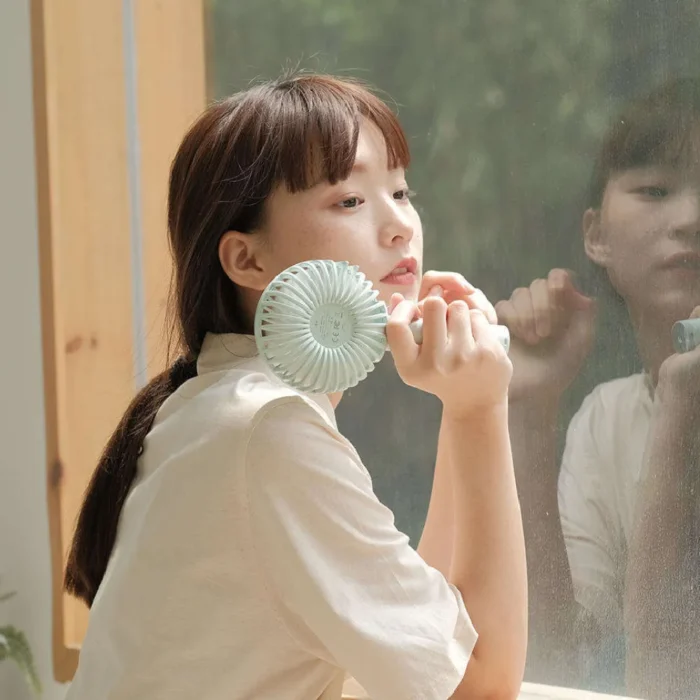 AISOLOVE N9P พัดลมพกพาไร้สาย รุ่น Handy Fan สีชมพู เสียงเงียบ ลมแรง ใช้งานได้นาน