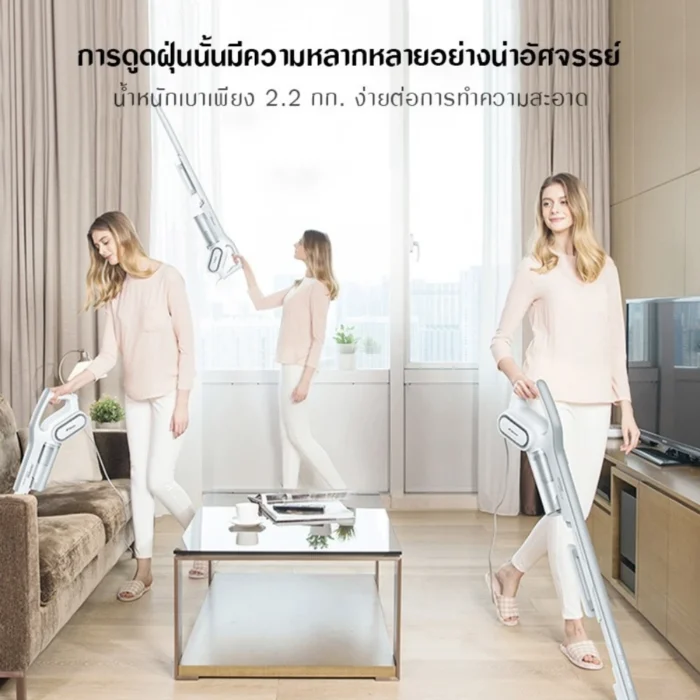 Deerma Vacuum Cleaner DX700 White เครื่องดูดฝุ่นแบบด้ามจับ 2 in 1 สีขาว