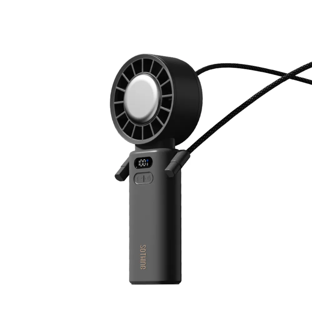 sothing-engine-ice-z-grey-1 SOTHING Engine Ice Z Handheld Fan พัดลมมือถือทำความเย็น Cooling Pad ปรับลม 100 ระดับ พร้อมสายคล้อง สีเทา
