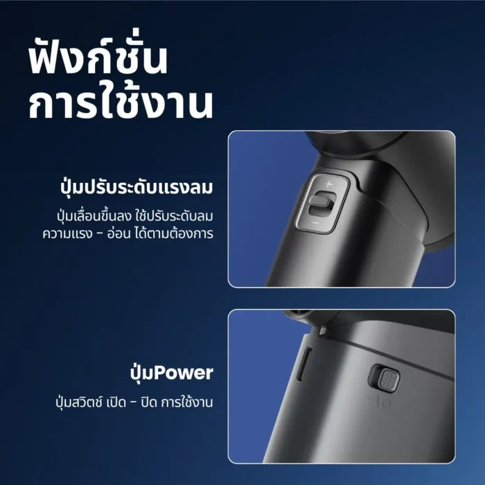 SOTHING Engine Power High Speed Handheld Fan พัดลมมือถือแรงสูง แบต 9000mAh เป็นพาวเวอร์แบงค์ได้ ปรับ 100 ระดับ สีเทา