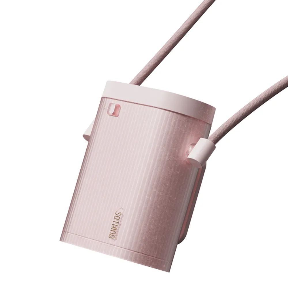 sothing-ice-cube-pink-1 SOTHING Ice Cube Neck Fan พัดลมคล้องคอ ปรับลม 100 ระดับ ลมแรง 10m/s จอ LED สีชมพู