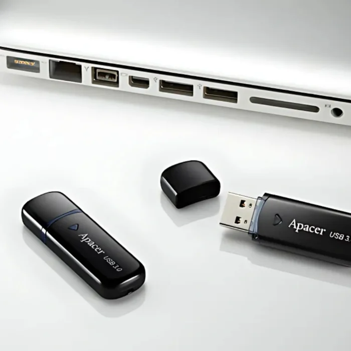 Apacer AH355 32GB Black แฟลชไดรฟ์สีดำ