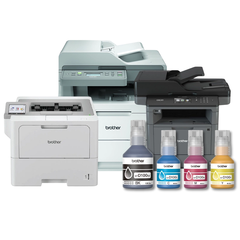 รวมสินค้า Brother ทั้งเครื่องพิมพ์ (Printer) หมึกพิมพ์ และจักรเย็บผ้า ตอบโจทย์ทุกงานพิมพ์และงานฝีมือ จัดจำหน่ายโดยเควีซี คอมพิวเตอร์ เชียงราย