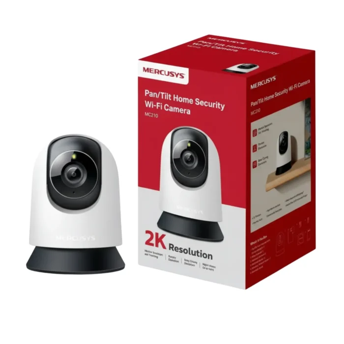 MC210 MERCUSYS 01 กล้อง Mercusys MC210 กล้องวงจรปิด 2K 3MP หมุนได้ 360° (พร้อมกล่อง)