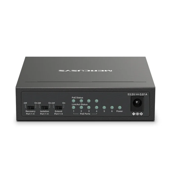 Mercusys MS106LP 4 PoE+ Ports (40W Budget) สำหรับ กล้องวงจรปิด และ Access Point