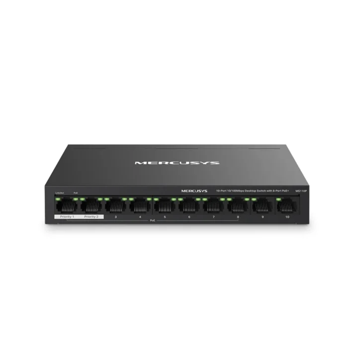 Mercusys MS110P สวิตช์ 8-Port PoE+ PoE Switch 10 พอร์ต