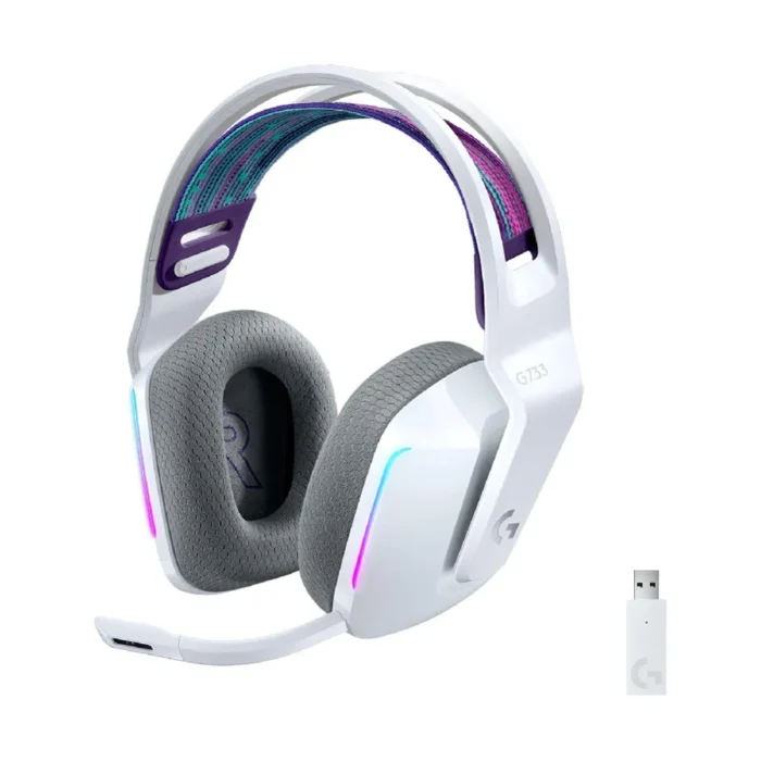 g733-lightspeed-white-1 Logitech G733 LIGHTSPEED Wireless Gaming Headset หูฟังเกมมิ่งไร้สาย 40 มม. ไมค์ BLUE VO!CE RGB สีขาว