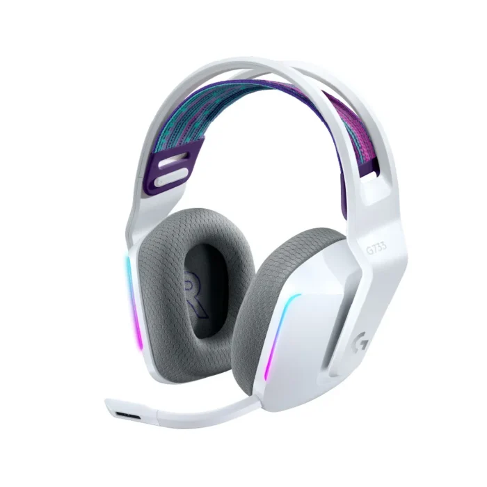 g733-lightspeed-white-2 Logitech G733 LIGHTSPEED Wireless Gaming Headset หูฟังเกมมิ่งไร้สาย 40 มม. ไมค์ BLUE VO!CE RGB สีขาว