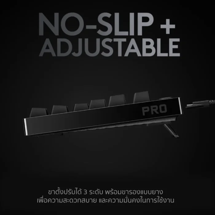 Logitech G PRO X คีย์บอร์ดเกมมิ่ง TH/EN Hot-Swap เปลี่ยนสวิตช์ได้ GX Switch ไฟ RGB สีดำ