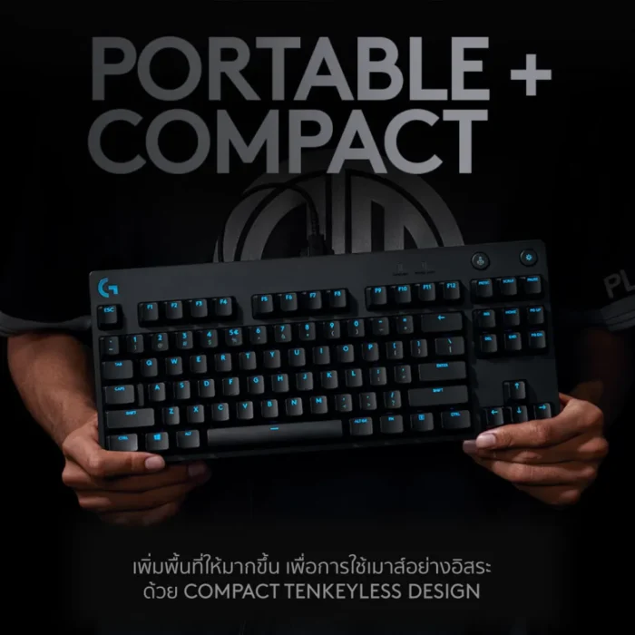 Logitech G PRO X คีย์บอร์ดเกมมิ่ง TH/EN Hot-Swap เปลี่ยนสวิตช์ได้ GX Switch ไฟ RGB สีดำ